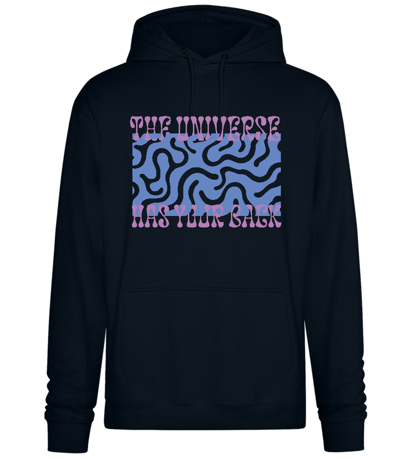 Universe Has Your Back Design - Premium Essential Unisex Hoodie_BLACK_front