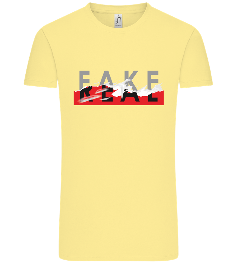 Fake Real Design - Comfort Unisex T-Shirt_AMARELO CLARO_front