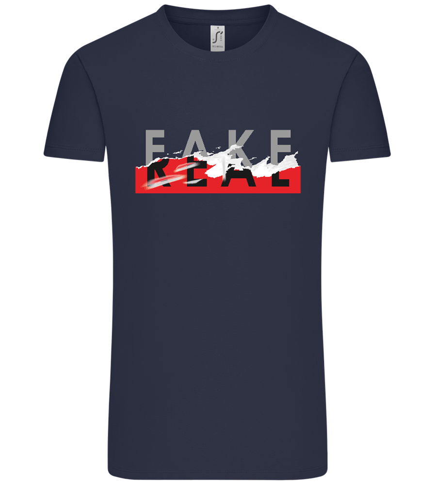 Fake Real Design - Comfort Unisex T-Shirt_FRENCH NAVY_front