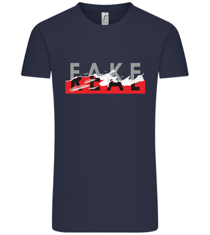 Fake Real Design - Comfort Unisex T-Shirt_FRENCH NAVY_front