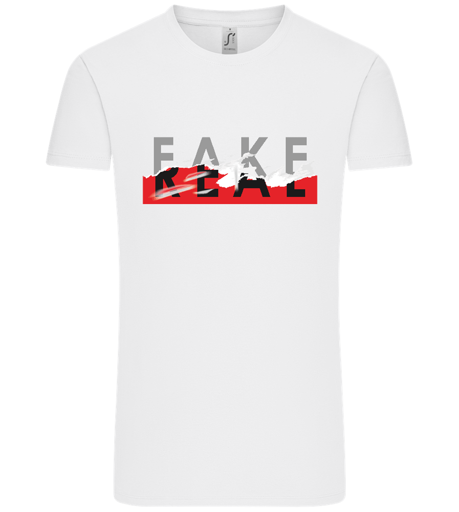 Fake Real Design - Comfort Unisex T-Shirt_WHITE_front