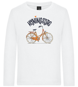 Koningsdag Oranje Fiets Design - Premium kids long sleeve t-shirt