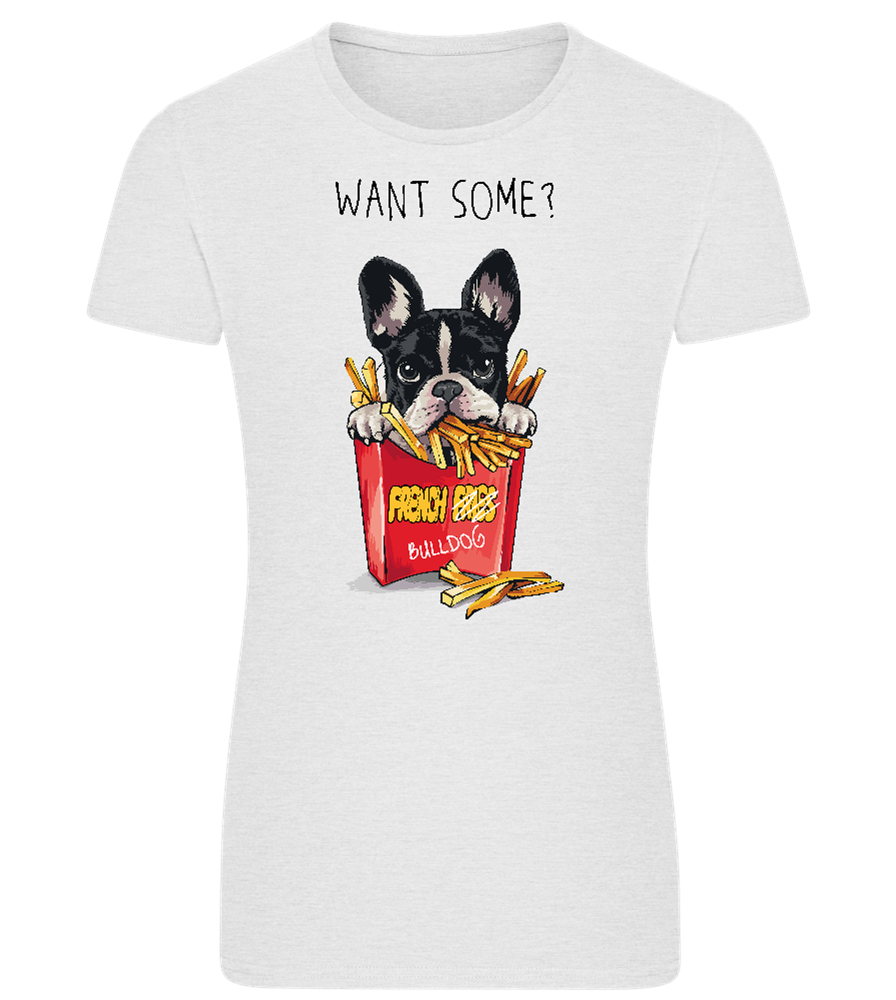 French Fries Design - Comfort women's fitted t-shirt_VIBRANT WHITE_front