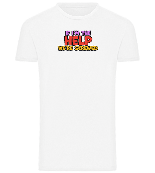 The Help Design - Comfort men's t-shirt_WHITE_front