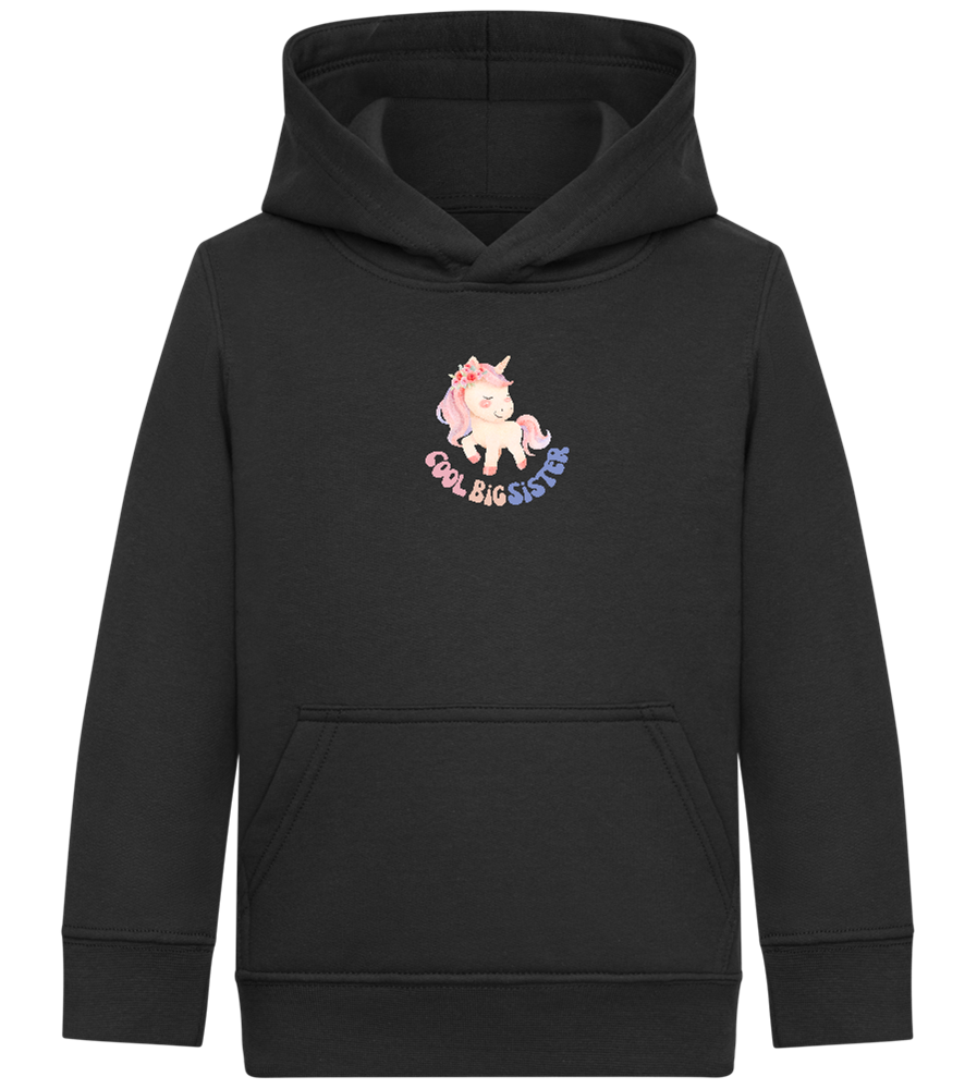 Cool Big Sister Unicorn Design - Comfort Kids Hoodie_BLACK_front