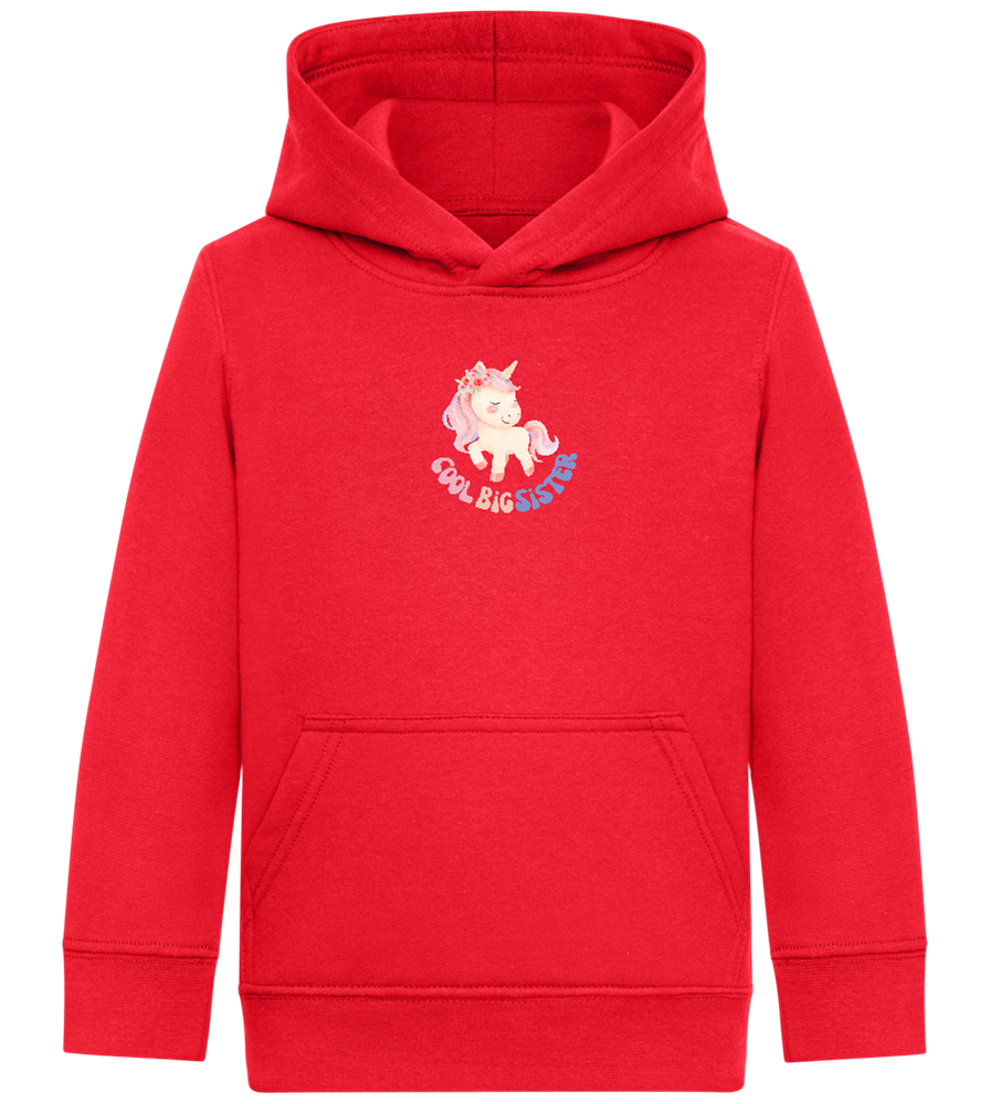 Cool Big Sister Unicorn Design - Comfort Kids Hoodie_BRIGHT RED_front