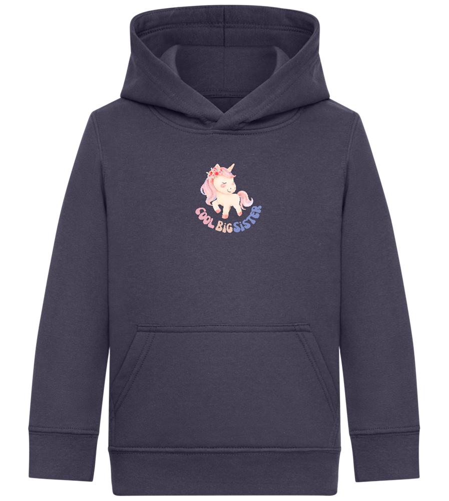 Cool Big Sister Unicorn Design - Comfort Kids Hoodie_FRENCH NAVY_front