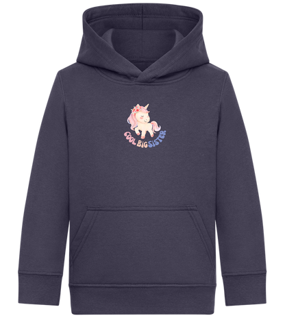 Cool Big Sister Unicorn Design - Comfort Kids Hoodie_FRENCH NAVY_front