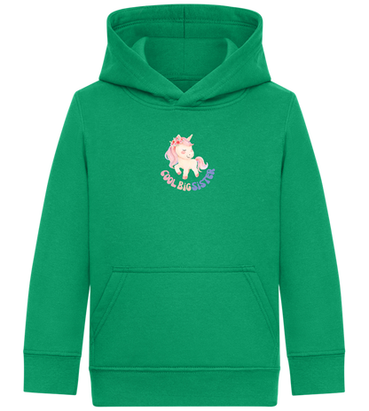 Cool Big Sister Unicorn Design - Comfort Kids Hoodie_MEADOW GREEN_front