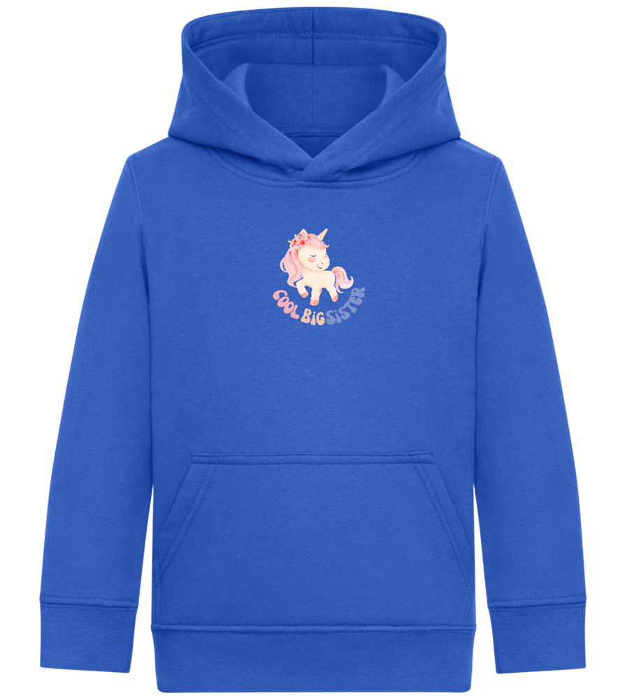 Cool Big Sister Unicorn Design - Comfort Kids Hoodie_ROYAL_front