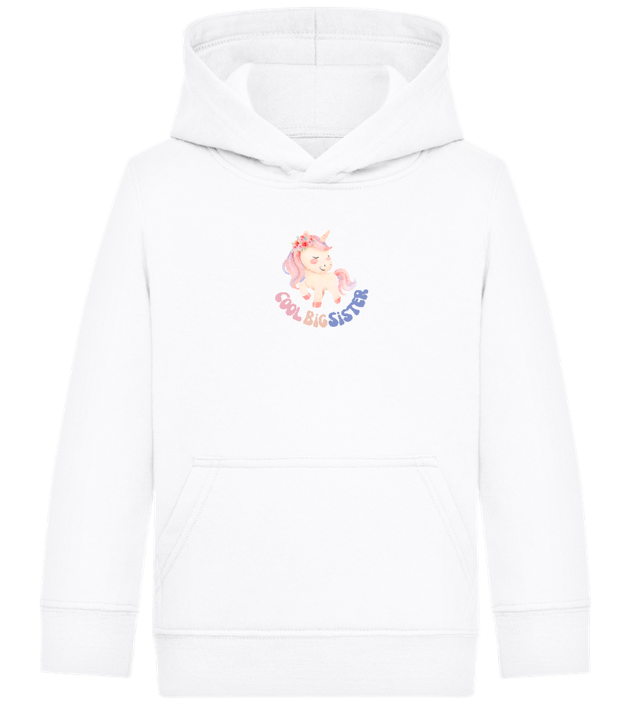 Cool Big Sister Unicorn Design - Comfort Kids Hoodie_WHITE_front