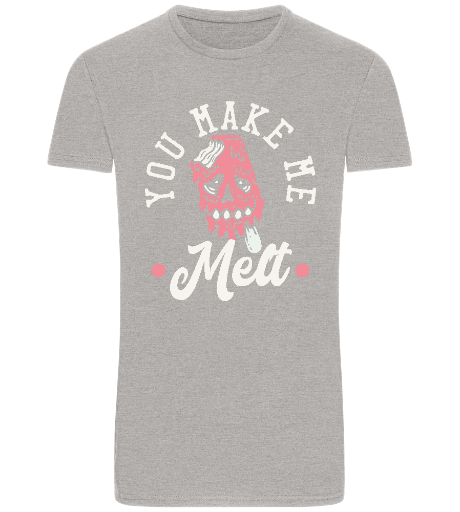 You Make Me Melt Ice Cream Design - Basic Unisex T-Shirt_ORION GREY_front