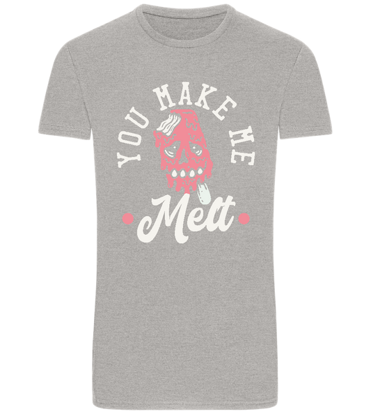 You Make Me Melt Ice Cream Design - Basic Unisex T-Shirt_ORION GREY_front