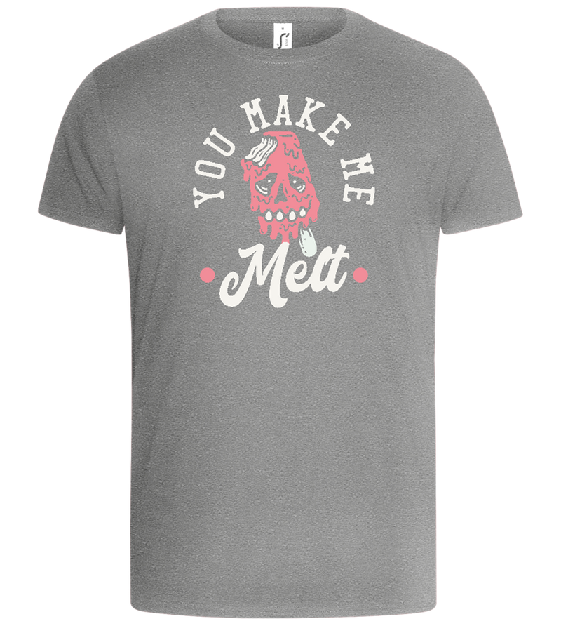 You Make Me Melt Ice Cream Design - Basic Unisex T-Shirt_ORION GREY_front