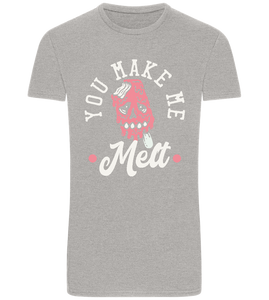 You Make Me Melt Ice Cream Design - Basic Unisex T-Shirt