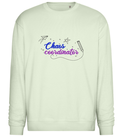 Chaos Coordinator Doodles Design - Comfort Essential Unisex Sweater_CREAMY GREEN_front