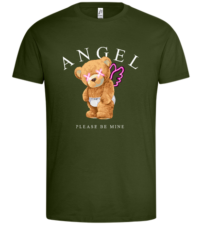 Angel Please Be Mine Design - Premium men's t-shirt_ARMY_front