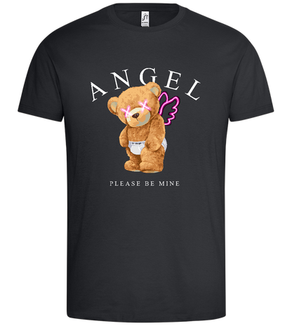 Angel Please Be Mine Design - Premium men's t-shirt_DARK GRAY_front