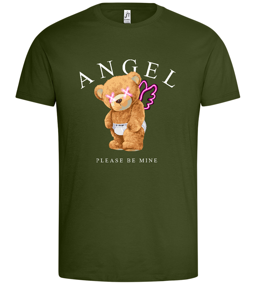 Angel Please Be Mine Design - Premium men's t-shirt_DARK KHAKI_front