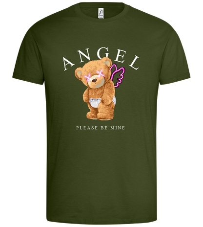 Angel Please Be Mine Design - Premium men's t-shirt_DARK KHAKI_front