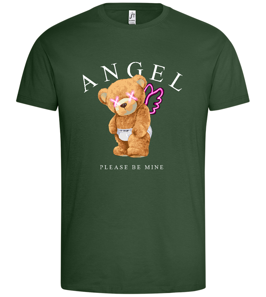 Angel Please Be Mine Design - Premium men's t-shirt_GREEN BOTTLE_front