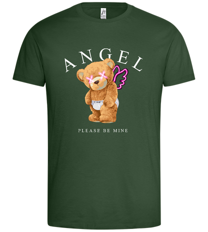 Angel Please Be Mine Design - Premium men's t-shirt_GREEN BOTTLE_front