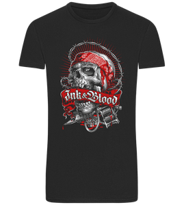 Ink And Blood Skull Design - Basic Unisex T-Shirt