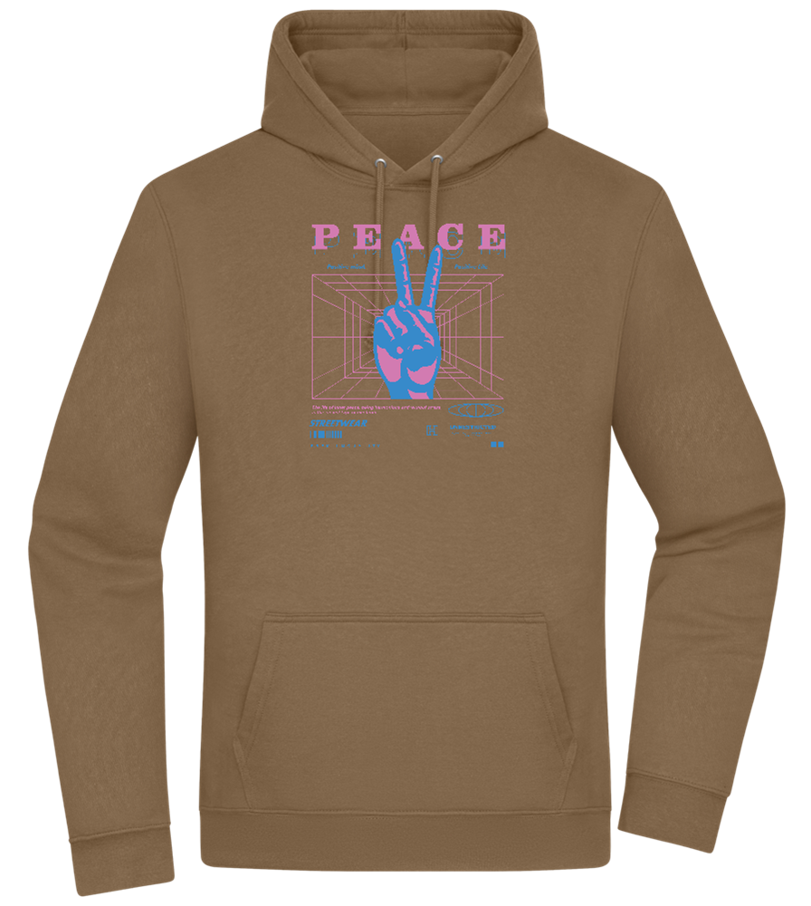 Peace Positive Mind Positive Life Design - Premium Essential Unisex Hoodie_ARMY_front