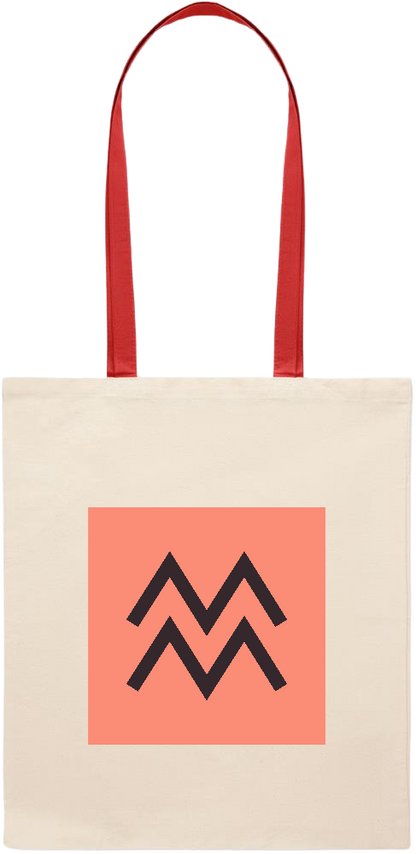 The Water Bearer Design - Essential colored handle tote bag_RED_front