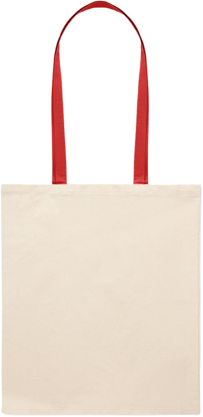 The Water Bearer Design - Essential colored handle tote bag_RED_back