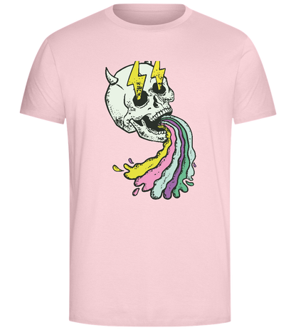 Rainbow Skull Thunders Design - Comfort Unisex T-Shirt_CANDY PINK_front