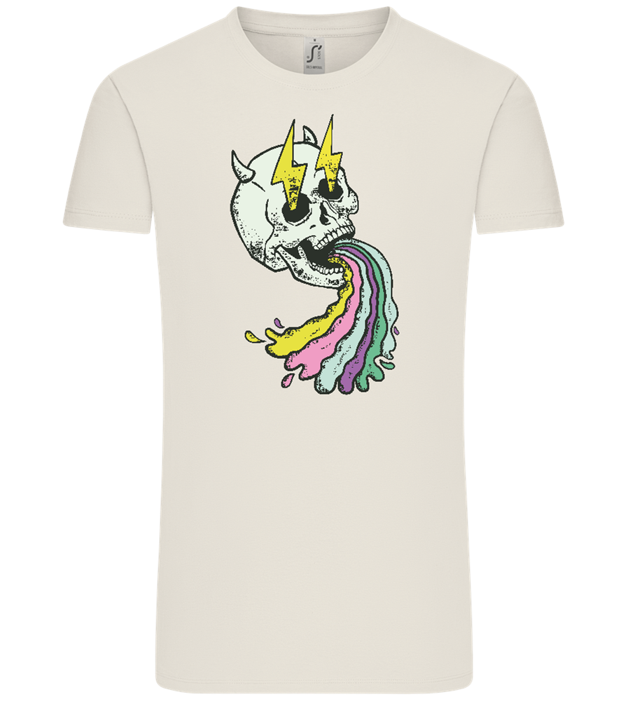 Rainbow Skull Thunders Design - Comfort Unisex T-Shirt_ECRU_front