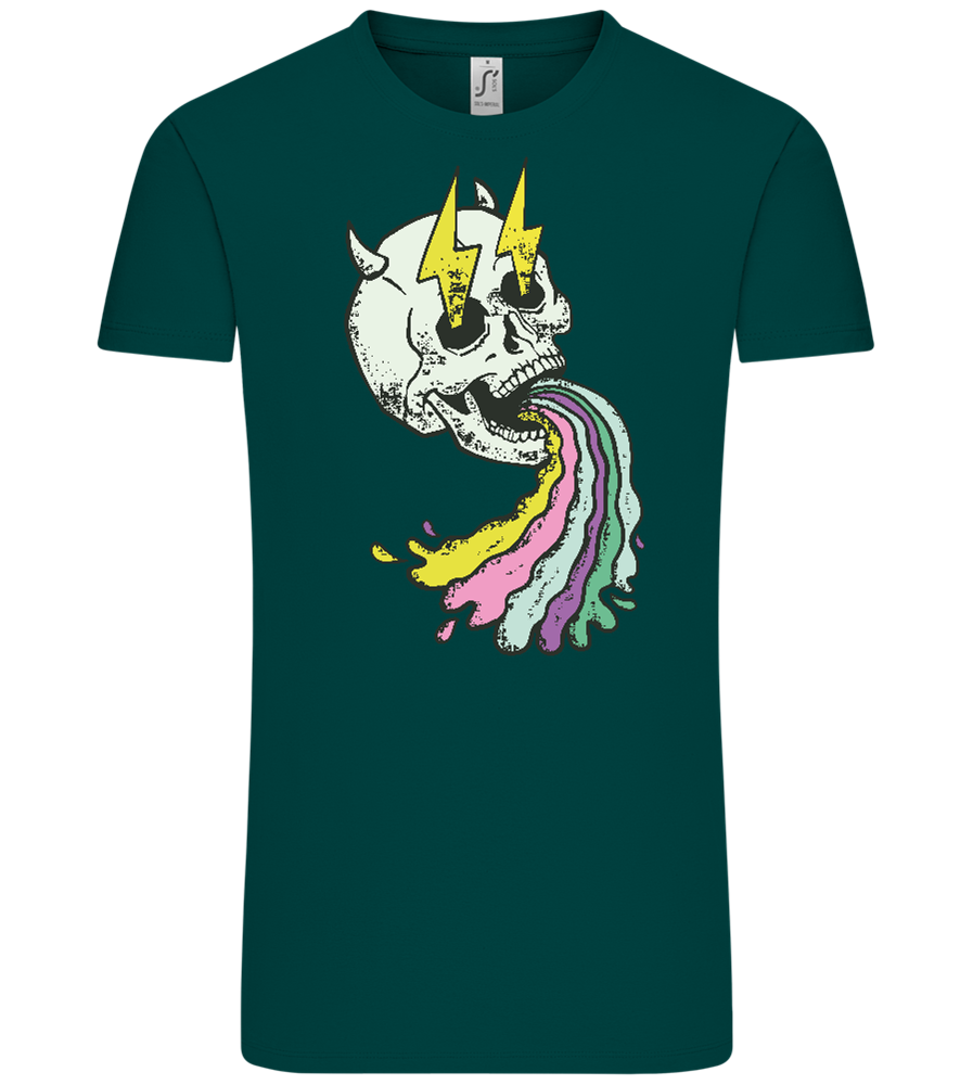 Rainbow Skull Thunders Design - Comfort Unisex T-Shirt_GREEN EMPIRE_front