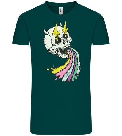 Rainbow Skull Thunders Design - Comfort Unisex T-Shirt_GREEN EMPIRE_front