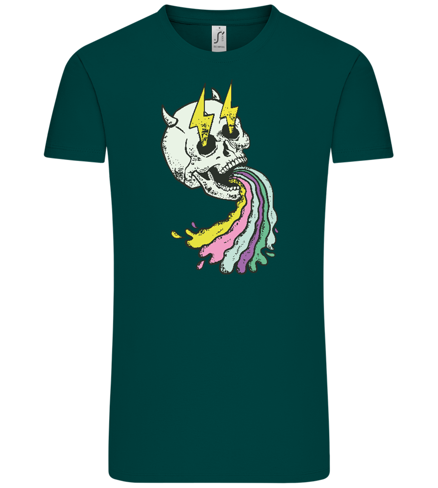 Rainbow Skull Thunders Design - Comfort Unisex T-Shirt_GREEN EMPIRE_front