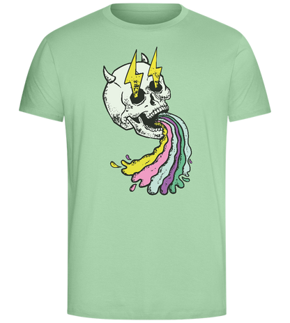 Rainbow Skull Thunders Design - Comfort Unisex T-Shirt_ICE GREEN_front