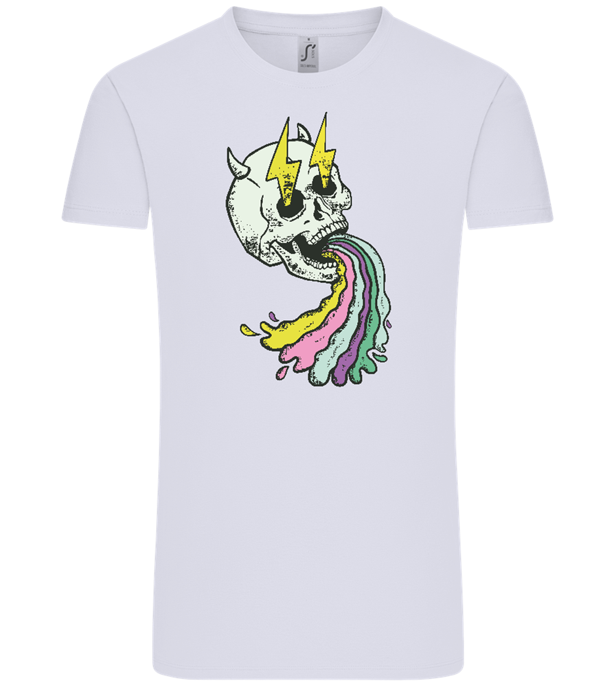 Rainbow Skull Thunders Design - Comfort Unisex T-Shirt_LILAK_front