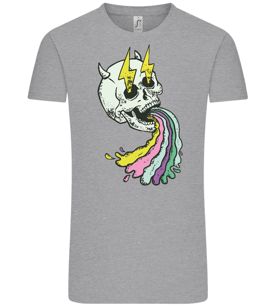 Rainbow Skull Thunders Design - Comfort Unisex T-Shirt_ORION GREY_front