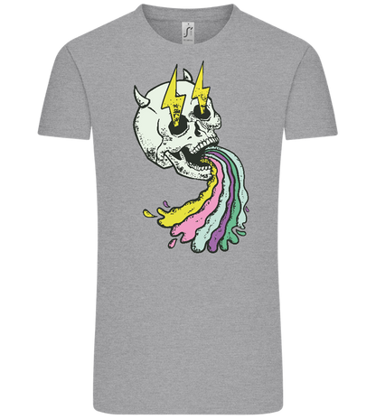 Rainbow Skull Thunders Design - Comfort Unisex T-Shirt_ORION GREY_front