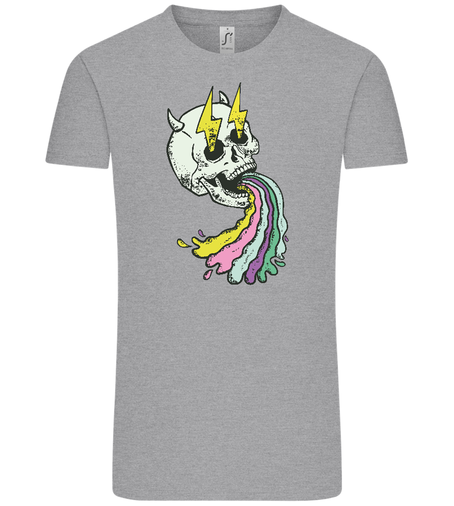 Rainbow Skull Thunders Design - Comfort Unisex T-Shirt_ORION GREY_front