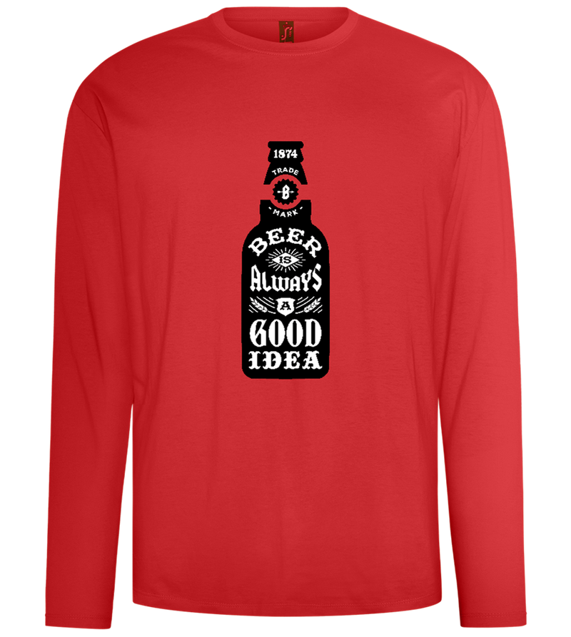 Beer Good Idea Design - Comfort men's long sleeve t-shirt_RED_front