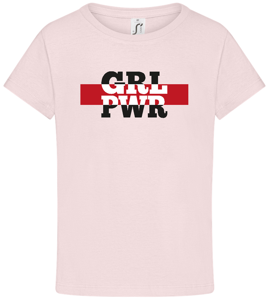 Girl Power 1 Design - Comfort girls' t-shirt_MEDIUM PINK_front