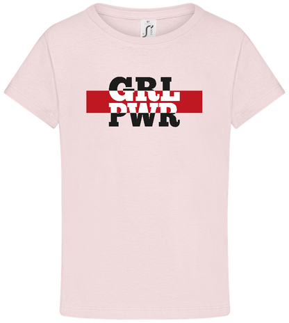 Girl Power 1 Design - Comfort girls' t-shirt_MEDIUM PINK_front