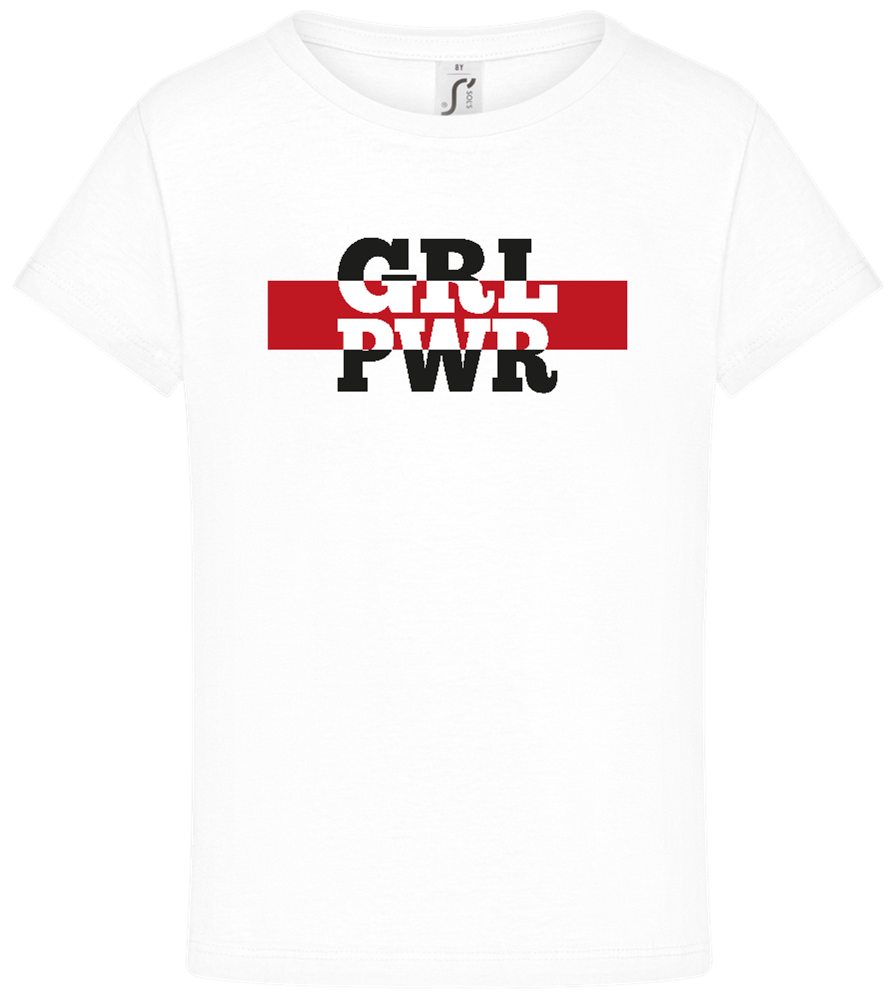 Girl Power 1 Design - Comfort girls' t-shirt_WHITE_front