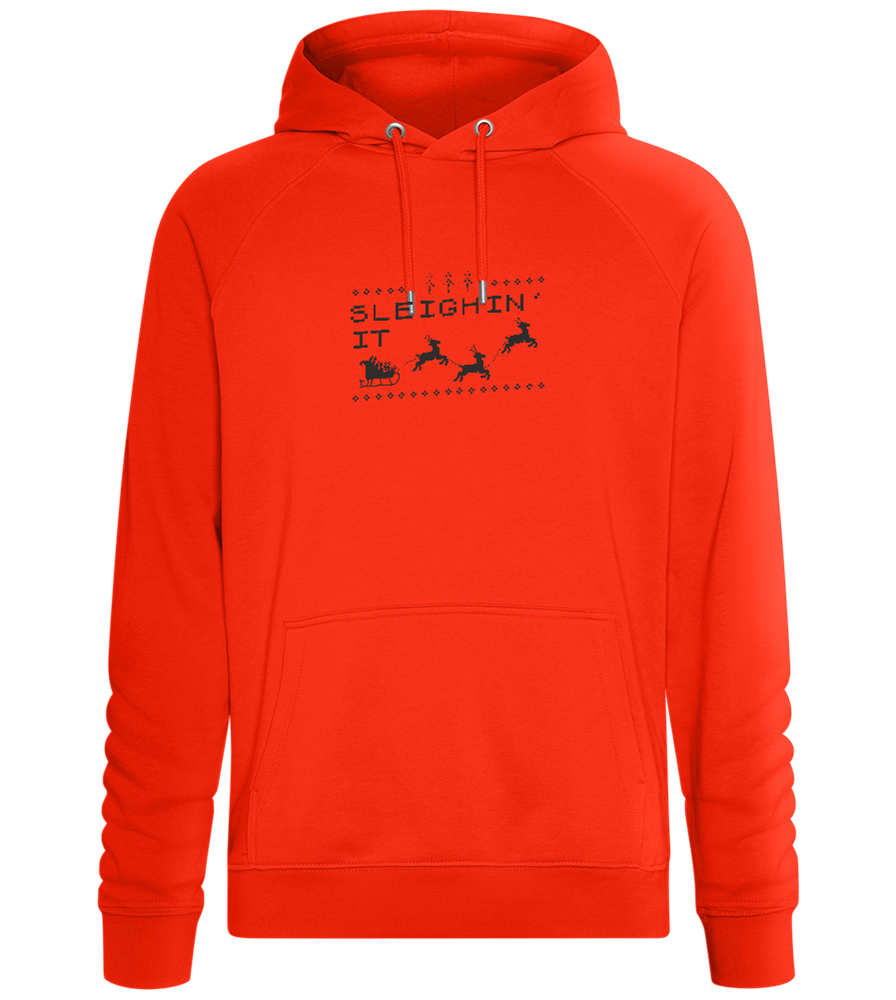 Sleighin' It Design - Comfort unisex hoodie_BURNT ORANGE_front