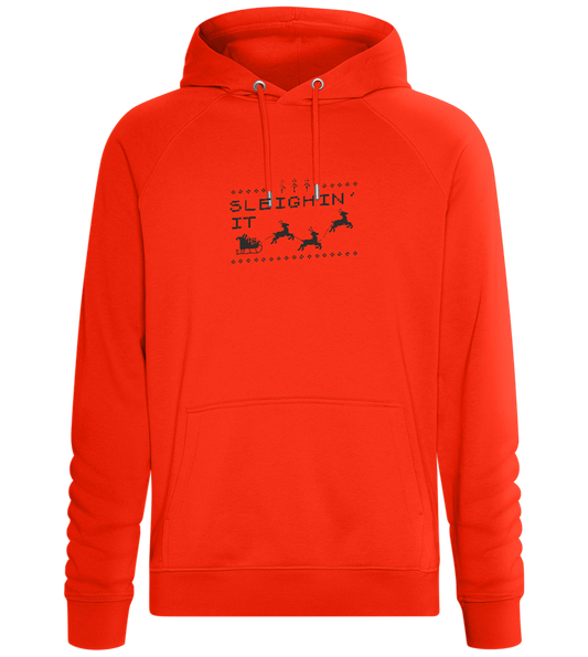 Sleighin' It Design - Comfort unisex hoodie_BURNT ORANGE_front