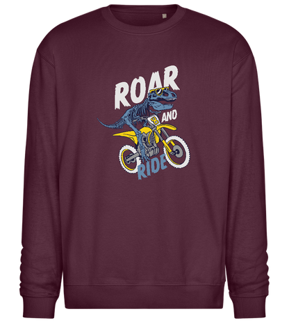 Dino Biker Design - Comfort Essential Unisex Sweater_BORDEAUX_front