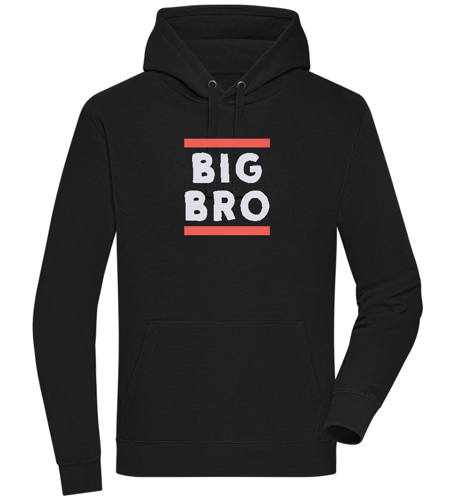 Big Bro Text Design - Premium unisex hoodie_BLACK_front