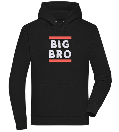 Big Bro Text Design - Premium unisex hoodie_BLACK_front