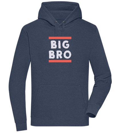 Big Bro Text Design - Premium unisex hoodie_DENIM CHINA_front